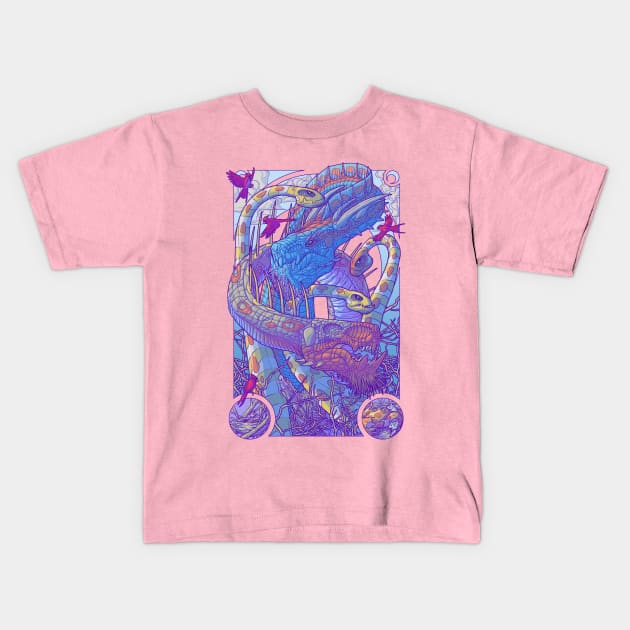 Family of Dragons II - Tyrant Wyrms Kids T-Shirt by cs3ink